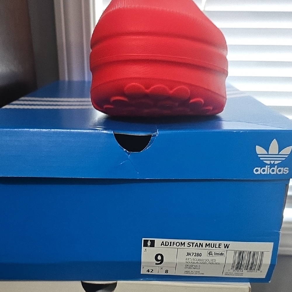Adidas Bold Red Adifom Stan Mule